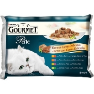 Hipercor  GOURMET PERLE Perle Duo comida húmeda para gato dueto de car