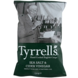 TYRRELLS Patatas fritas con vinagre de sidra y sal marina b
