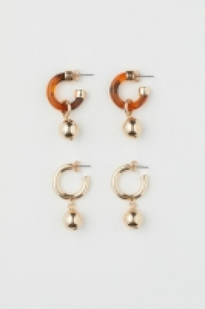 HM   2 pares de pendientes de aro