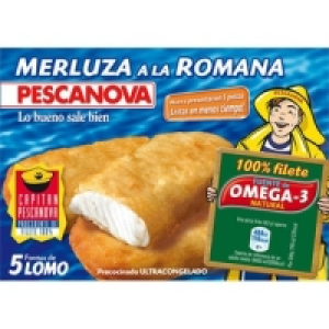 PESCANOVA lomos a la romana de merluza rebozada 5 unidades e