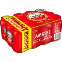 Hipercor  AMSTEL cerveza rubia Premium 100% Malta pack 12 latas 33 cl