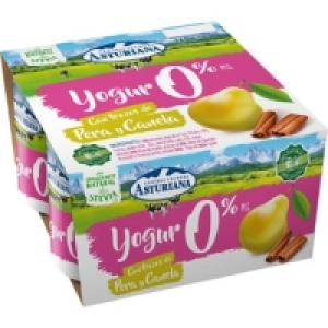 ASTURIANA yogur desnatado 0% m.g. con trozos de pera y canel 1.49 €