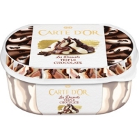 Hipercor  CARTE DOR helado de tres chocolates tarrina 900 ml