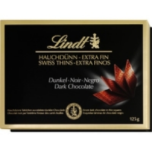 LINDT SWISS THINS láminas de chocolate negro extrafinas estu 6.10 €
