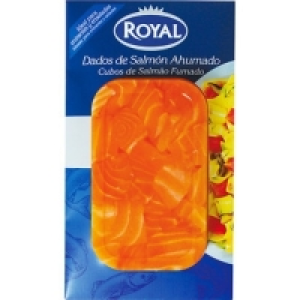 Hipercor  ROYAL dados de salmón ahumado envase 120 g