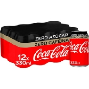 COCA-COLA ZERO Azúcar ZERO CAFEÍNA refresco de cola pack 12