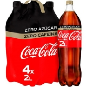COCA-COLA ZERO Azúcar ZERO CAFEÍNA refresco de cola pack 4 b