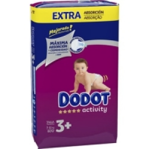 Hipercor  DODOT Activity pañales de 7 a 11 kg talla 3+ Extra absorción