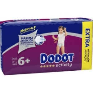 DODOT Activity pañales de 14+ kg talla 6+ paquete 44 unidade