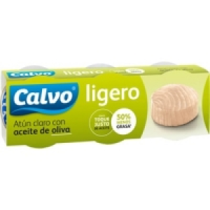 Hipercor  CALVO atún claro en aceite de oliva ligero pack 3 lata 58 g 