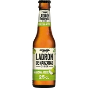 LADRON DE MANZANAS sidra de manzana verde tipo Cider botella