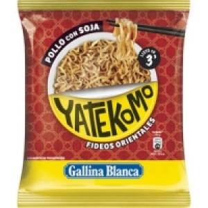 Hipercor  YATEKOMO fideos orientales pollo con soja listo en 3 minutos