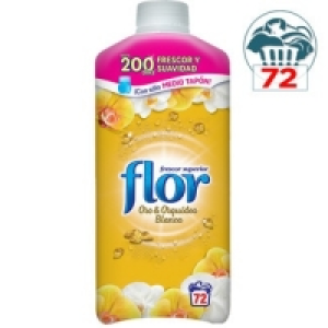 Hipercor  FLOR suavizante concentrado Oro & Orquídea Blanca botella 64