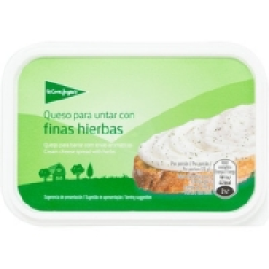 Hipercor  EL CORTE INGLES queso para untar con finas hierbas tarrina 2