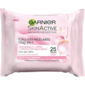 GARNIER Skin Active toallitas desmaquillantes micelares todo