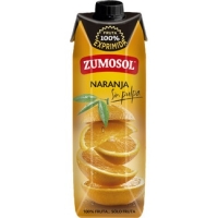 Hipercor  ZUMOSOL zumo de naranja sin pulpa 100% fruta exprimida sin a