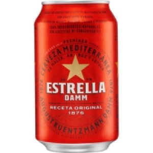 ESTRELLA DAMM cerveza rubia mediterránea de malta, arroz y l