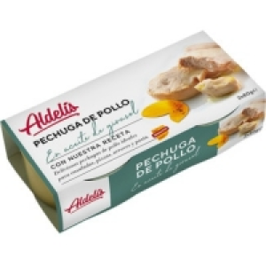 Hipercor  ALDELIS pechuga de pollo en aceite de girasol pack 2 latas 8