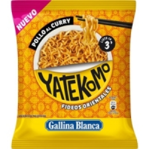 Hipercor  YATEKOMO fideos orientales pollo al curry listo en 3 minutos