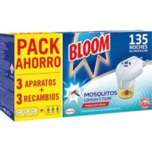 Hipercor  BLOOM insecticida volador eléctrico antimosquitos común y ti