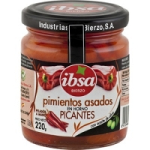 Hipercor  IBSA pimientos asados picantes pelados a mano frasco 220 g n