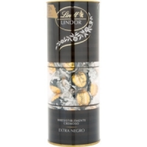 Hipercor  LINDT LINDOR bombones de chocolate extra negro 70% tubo 287 