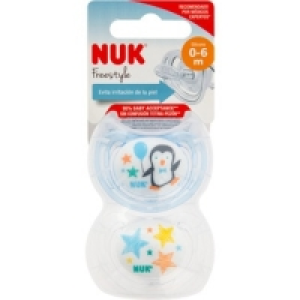 Hipercor  NUK Freestyle chupetes con forma anatómica de silicona de 0-