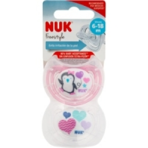 NUK Freestyle chupetes con forma anatómica de silicona de 6-