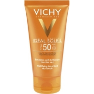 Hipercor  VICHY IDEAL SOLEIL crema protectora solar facial tacto seco 