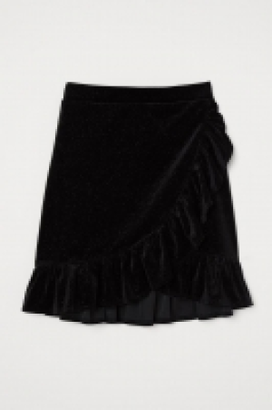 HM  Falda de volantes en velour