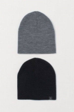 HM  Pack de 2 gorros en punto fino