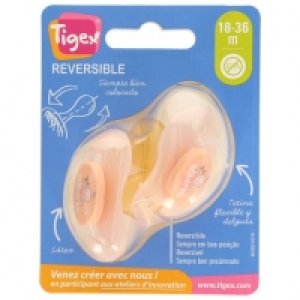 Clarel  TIGEX Sensitive chupete látex reversible y suave +18 meses e