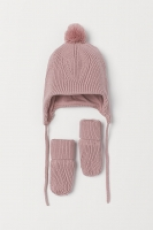 HM  Gorro y manoplas de algodón