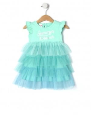 VESTIDO JERSEY CON VOLANTES DE TUL 19.99 €