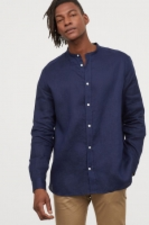 Camisa de lino con cuello mao 27.99 €
