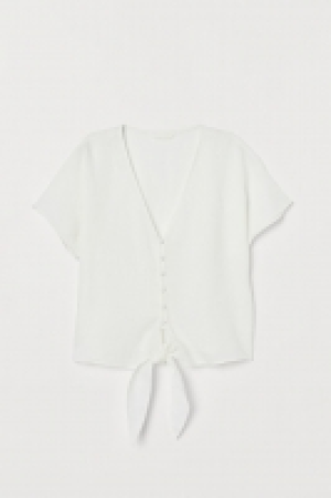 Blusa con nudo y escote en V 10.99 €