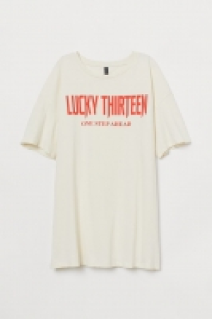HM  Camiseta estampada larga