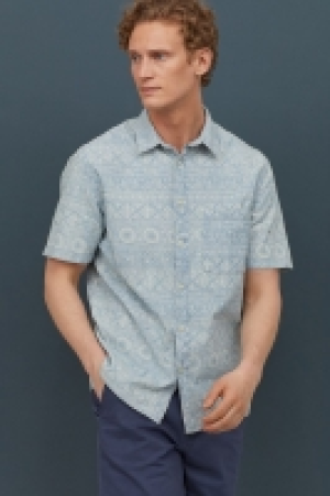 HM  Camisa denim estampada