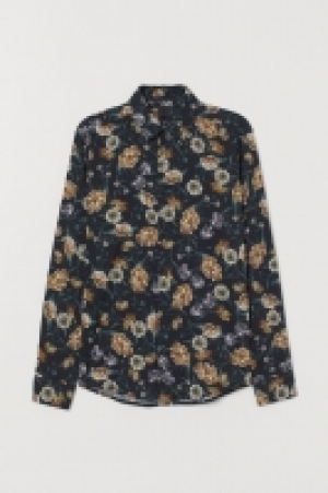 HM  Camisa motivo floral Slim Fit