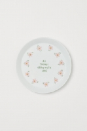 HM  Plato de porcelana floral