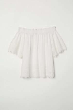 Blusa de algodón con bordado 17.99 €