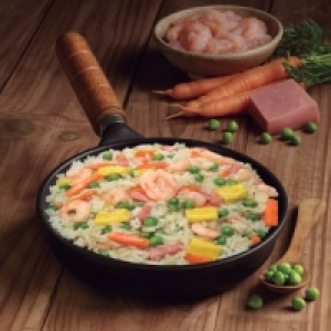 Arroz 3 delicias con tortilla 1.99 €