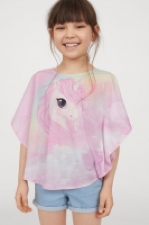 HM  Camiseta poncho estampada