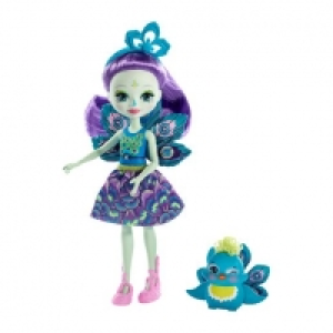 Enchantimals - Muñeca con Mascota - Patter Peacock y Flap