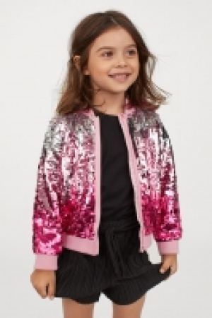Cazadora bomber de lentejuelas 14.99 €