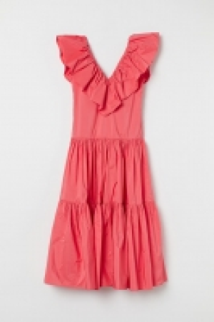 HM  Vestido de tafetán con volante