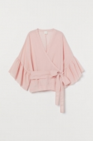 HM  Blusa cruzada con algodón