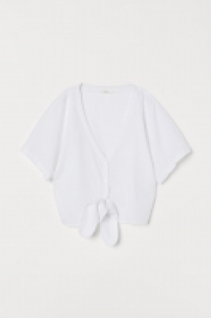 Blusa con lino y bajo anudado 8.99 €