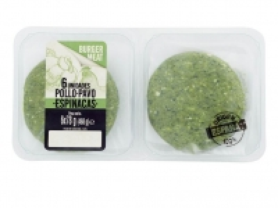 Burger de pollo con zanahoria / de pollo y pavo con espinaca 3.59 €