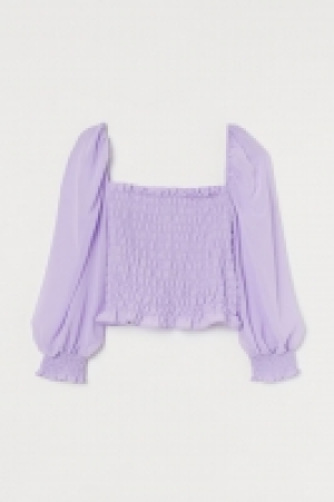 HM  Blusa cropped fruncida
